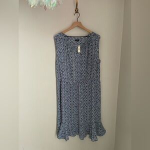 Talbots Sleeveless Breezy Summer Dress Coastal Paisley‎ Dress Size 16W
